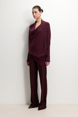 Asymmetric Draped | Amethyst Plum | Seamless Knit