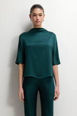 Genevieve Back Tie Top | Teal