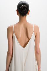 Audrey Satin Jumpsuit | Ivory