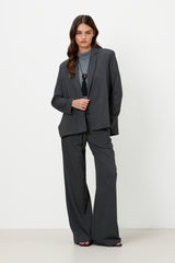 Neve Drawstring Trousers | Dark Grey Melange