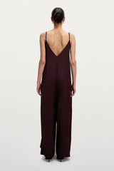 Audrey Satin Jumpsuit | Amethyst Plum