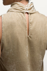 Piper Velvet Draped Sleeveless Top | Honey