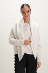 Evie Triangle Maxi Scarf | Ivory | Alpaca-Wool Blend