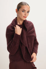 Evie Triangle Maxi Scarf | Amethyst Plum | Alpaca-Wool Blend
