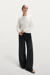 Evie Button Up Cardigan | Ivory | Alpaca-Wool Blend