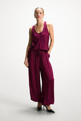 Demi Satin Vest Top | Burgundy