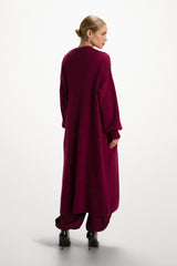 Yasmin Open Cardigan | Burgundy | Alpaca Blend