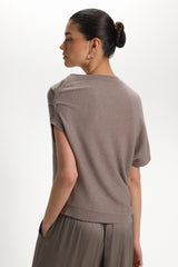 Vivienne Asymmetric Knit | Mink
