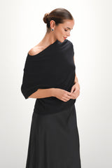 Vivienne Asymmetric Knit | Black
