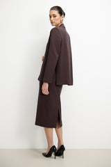 Neve Ruched Dress | Espresso Brown