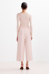 Sylvie V Neck Featherweight Top | Blush | Modal-Silk