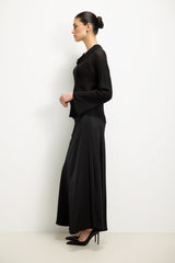 Serafina Chiffon Blouse | Black