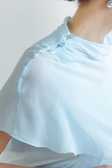 Lumi Flared Button Shrug | Glacier