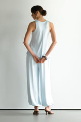 Demi Satin Vest Top | Glacier