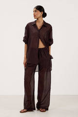 Jemima Oversized Shirt | Chocolate Brown