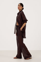 Jemima Oversized Shirt | Chocolate Brown
