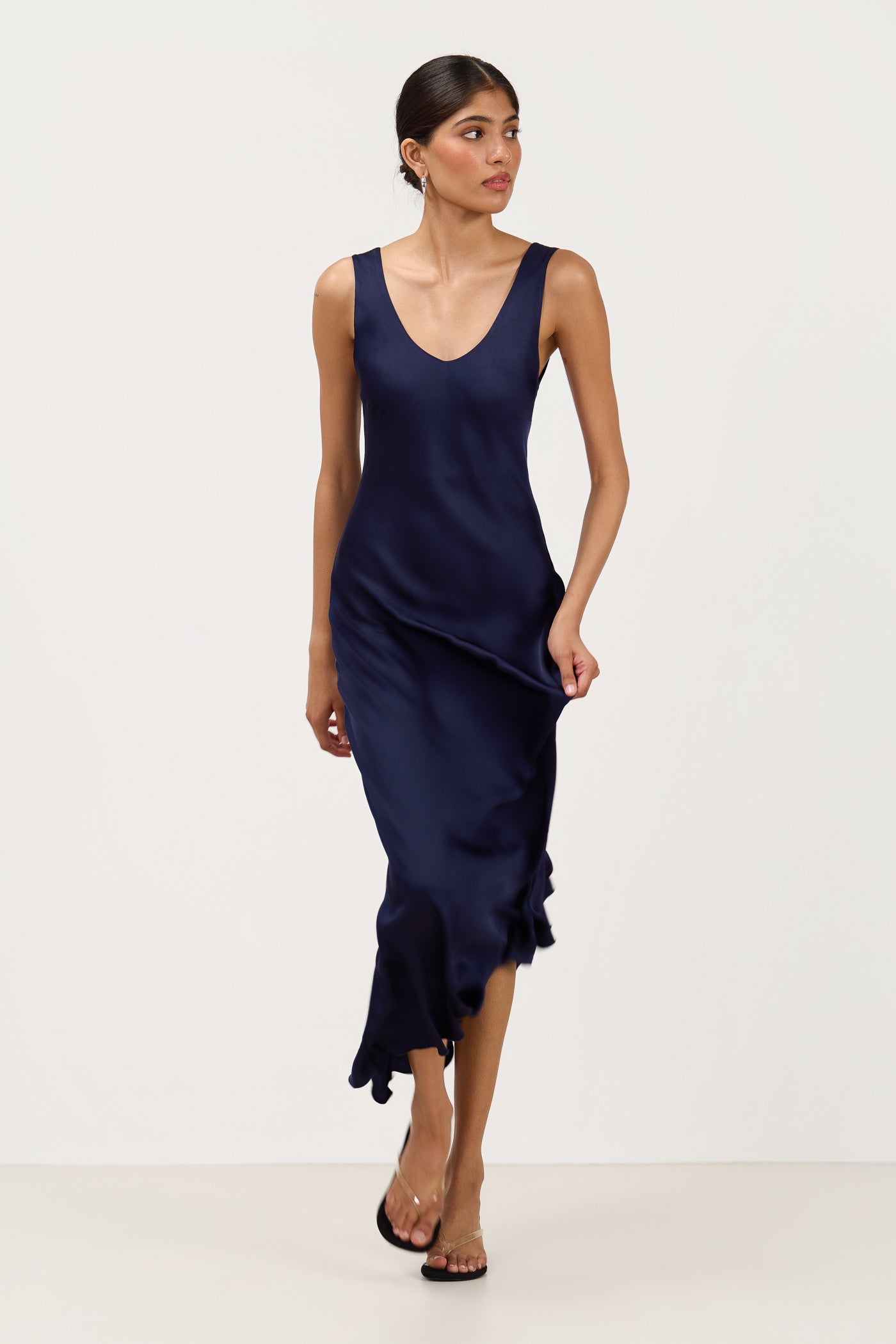 liora satin maxi slip dress Liora Satin Maxi Slip Dress Pink