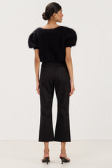 Camille Two-Way Cardigan | Black | Brushed Mohair Blend