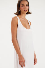 Chiara Satin Dress | White