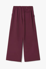 Lana Pleated Elastic Waist Trousers | Burgundy