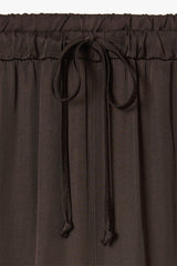 Belle Balloon Satin Trousers | Espresso Brown