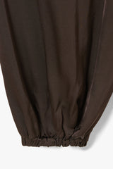 Belle Balloon Satin Trousers | Espresso Brown