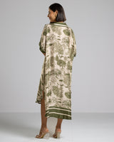 Florence Silk Kaftan Dress | Khaki