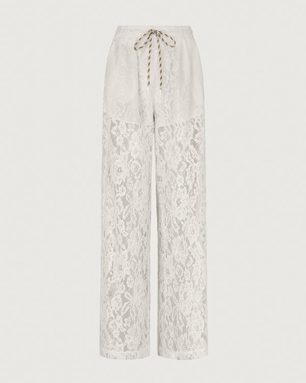 Roxie Lace Trousers | White