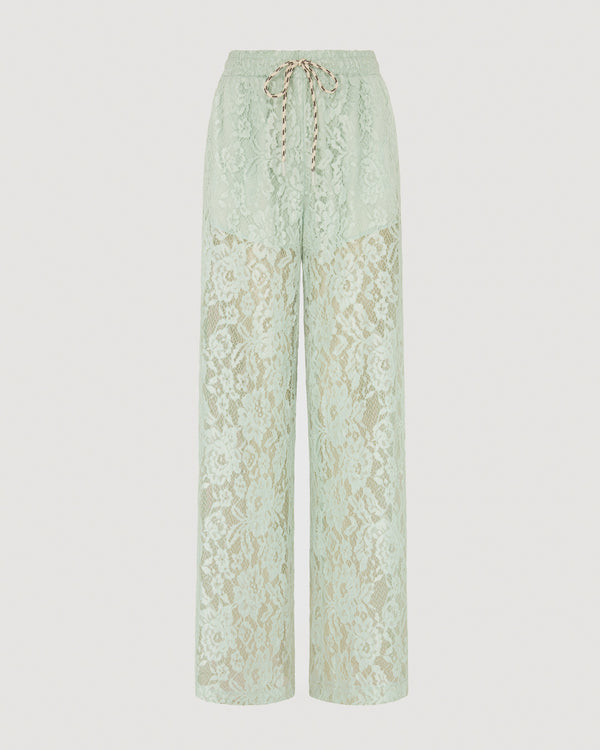 Roxie Lace Trim Trousers | Mint
