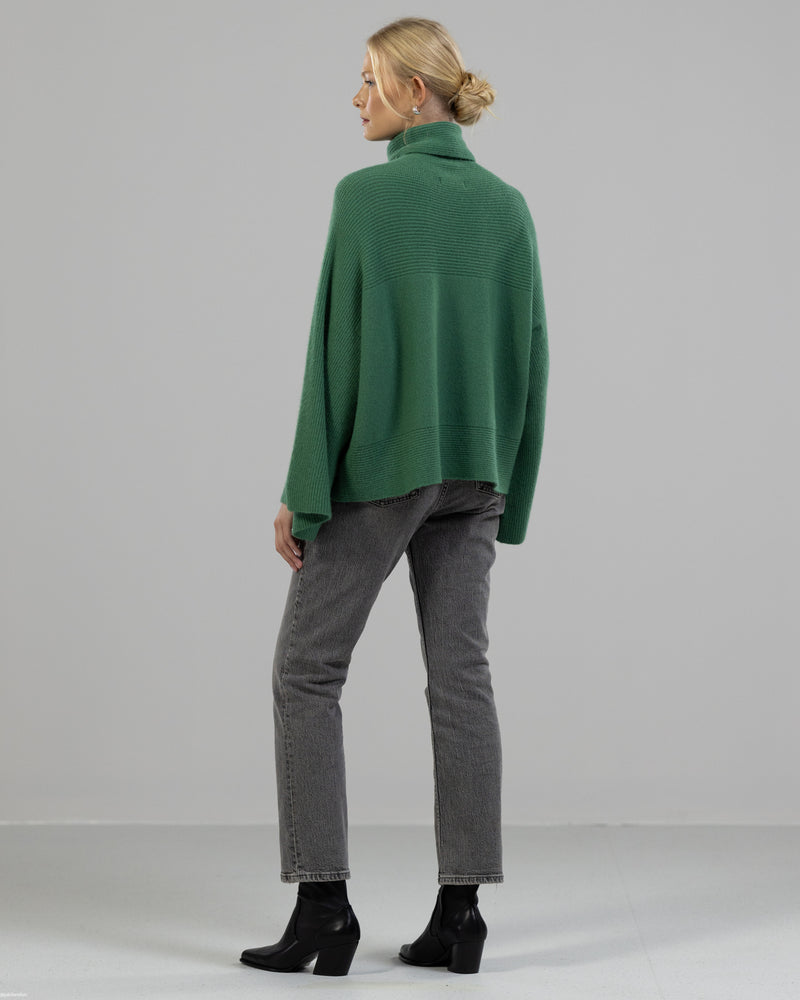 LIMITED RESTOCK | Ribbed Roll Neck Sweater | Ivy Green