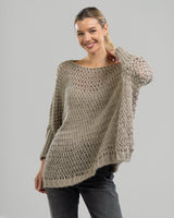 RESTOCKED | Crochet Sweater | Beige | Wool Blend