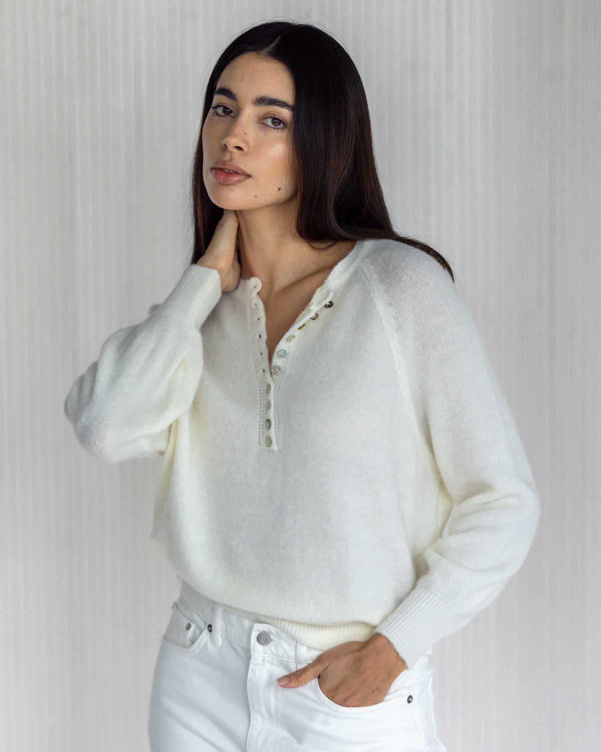 LIMITED RESTOCK Esme Sweater Ivory Alpaca Blend JAKI