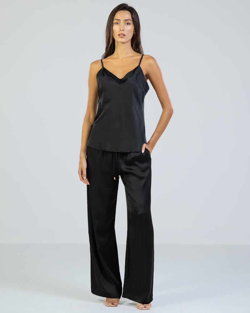 NEW | Bianca Satin Trousers | Black