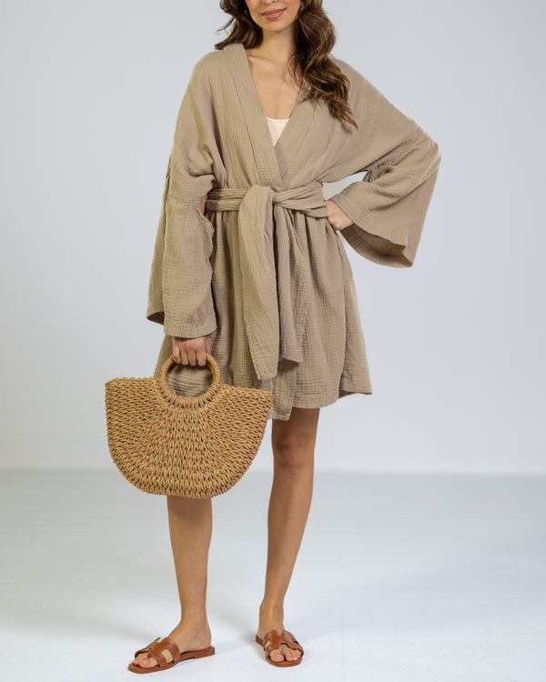 NEW | Kim Cover Up | Taupe | 100% Cotton