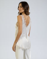 Elsie Lace Trim Vest | Light Beige