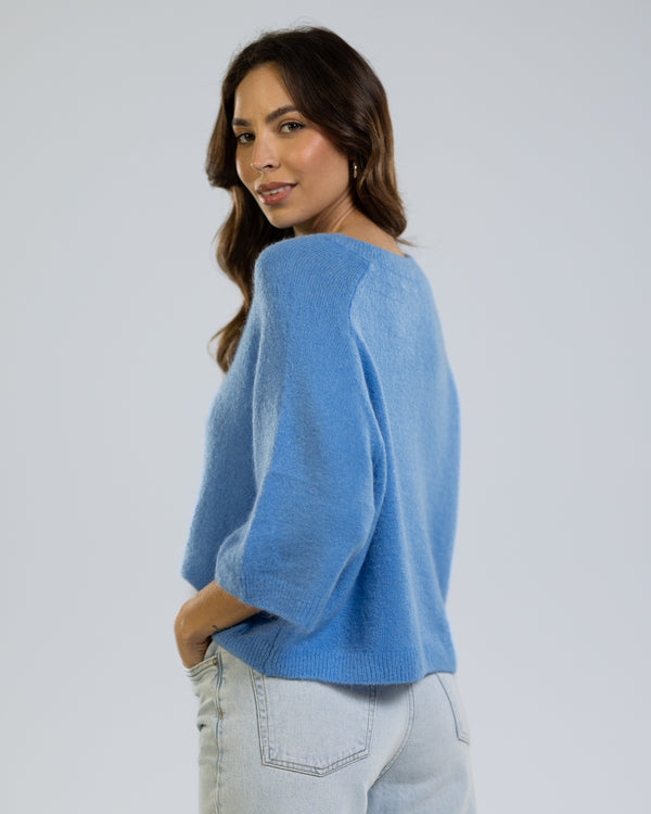 NEW | Erin Sweater | Cornflower Blue | Alpaca Blend