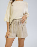 NEW | Kiera Shorts | Light Beige | 100% Linen