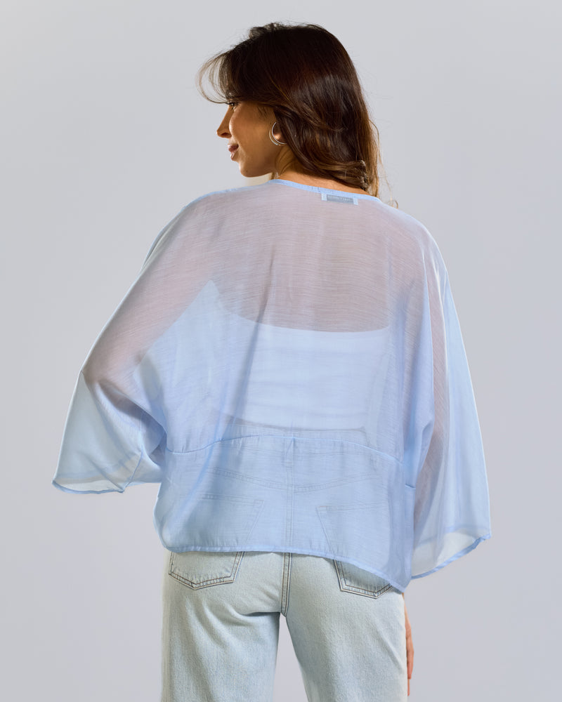 NEW | Kayleigh Sheer Cardigan | Light Blue