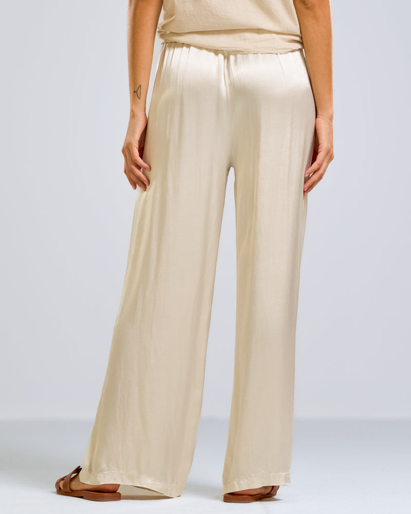 NEW | Caitlin Satin Trousers | Light Beige