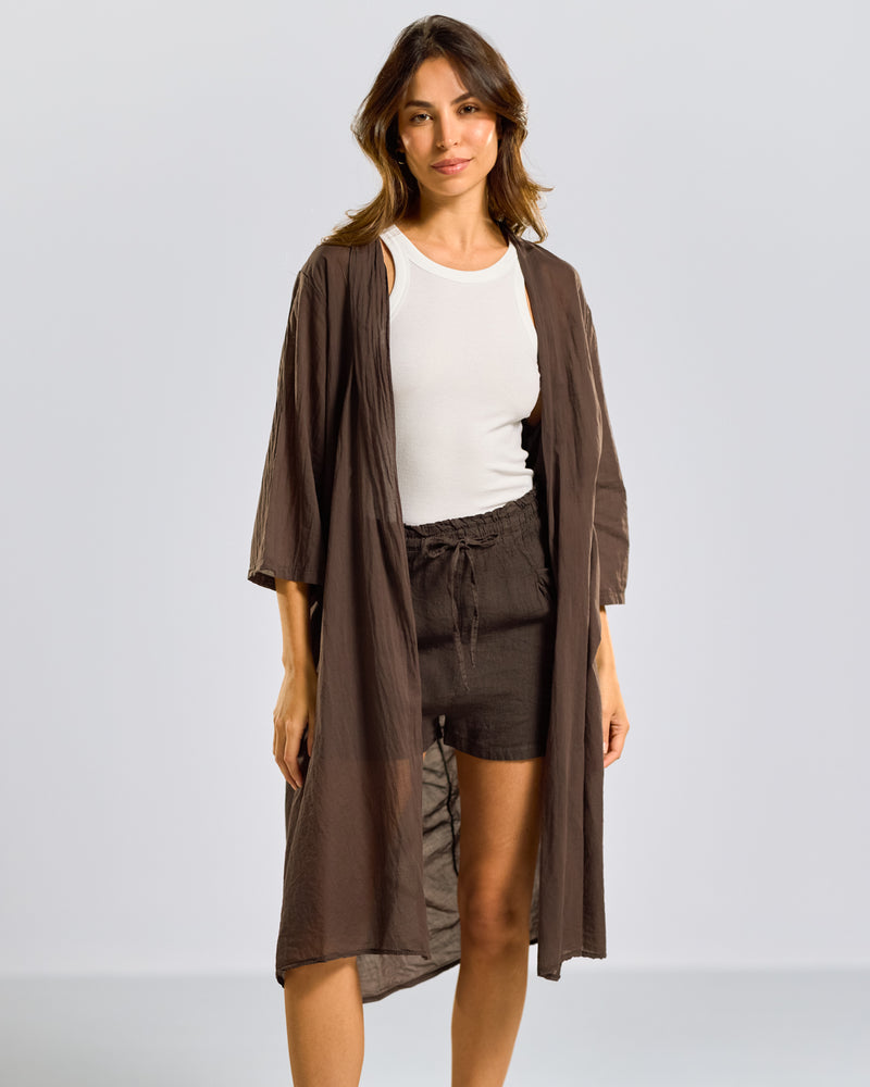 NEW | Jane Open Cardigan | Espresso Brown