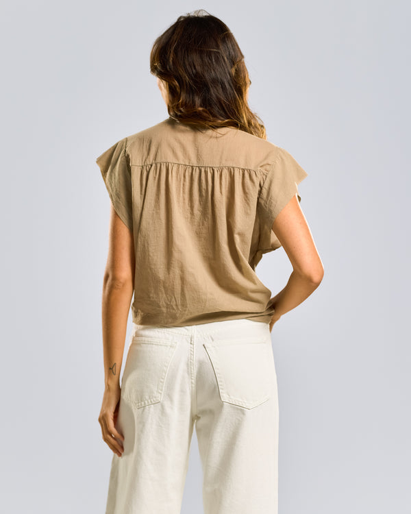 NEW | Jane Tie Up Shirt | Taupe