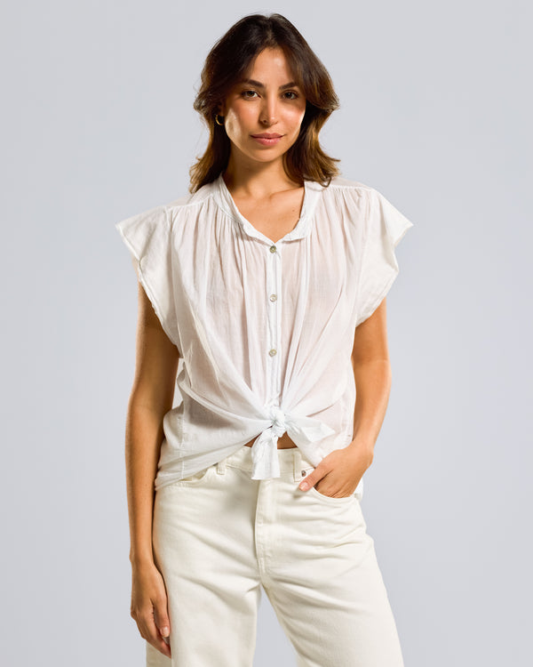 NEW | Jane Tie Up Shirt | White
