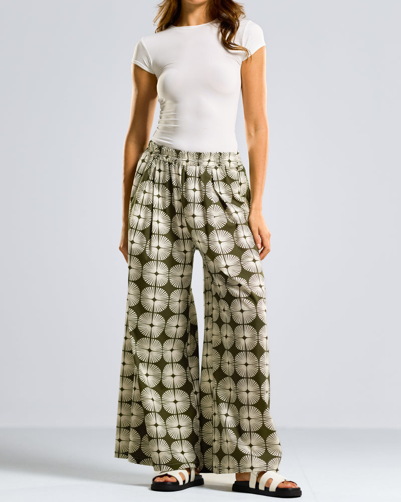 NEW | Valerie Printed Trousers | Khaki