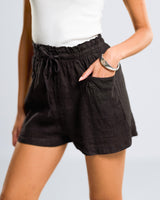 NEW | Kiera Linen Shorts | Black