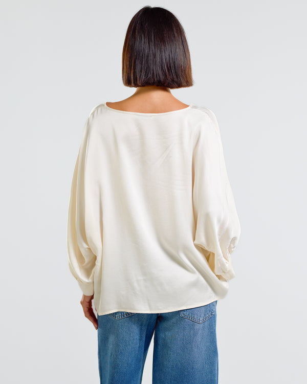 NEW | Eliza Satin Blouse | Ivory