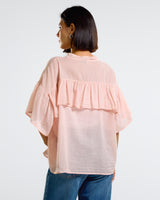 NEW | Gemma Frill Blouse | Blush | 100% Cotton