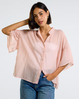 NEW | Gemma Frill Blouse | Blush | 100% Cotton