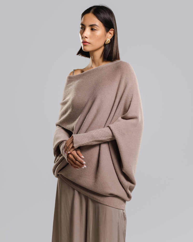 Asymmetric Draped | Mocha