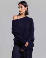 PRE-ORDER | Asymmetric Draped | Navy