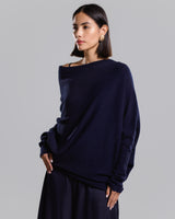 PRE-ORDER | Asymmetric Draped | Navy